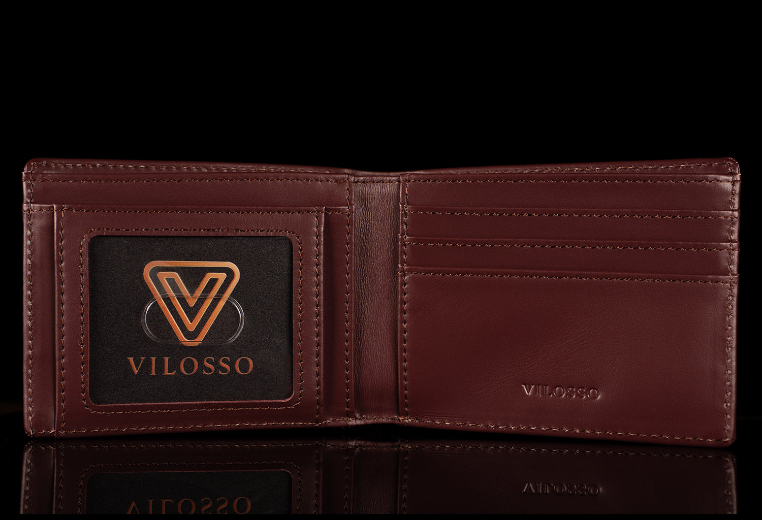 Slim Bifold Wallet (Reddish Brown)